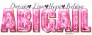 Word art-Dream, love hope, believe, Abby