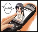 Tiny Anime Girl in a cell phone.. personalized