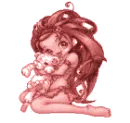 Animated Girl with kitten