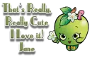 Cartoon apple - Jane