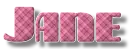 Pink Plaid text - Jane