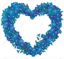 Blue Flower Heart