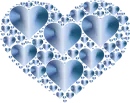 Light Blue Hearts