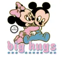 Big hugs (baby mickey & baby minnie mouse)