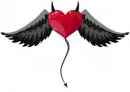 Red Heart With Wings