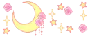 Pastel moon divider with roses