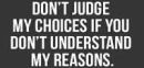 Don't Judge