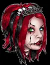 Emo Punk Rocker Red & Black Hair With Different Color Eyes