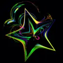 Neon Moving Star
