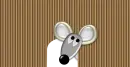 mouse looking out of hole