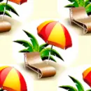 Seamless Beach Chair Background