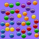 balls with purple background