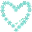 Aqua Snowflake Heart