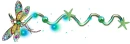 Blue Jeweled Dragon fly divider