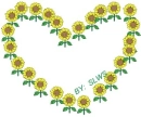 Yellow Daisy Heart