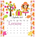 Sept. Calendar- Loraine