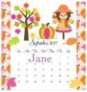 Sept. Calendar- Jane
