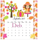 Sept. Calendar- Deb