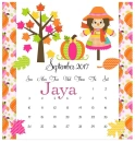 Sept. Calendar- Jaya