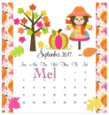 Sept. Calendar- Mel