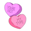 You're Not My Type Hearts