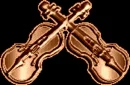 CrossingViolinsInRoseGold