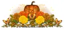 Autumn roses divider