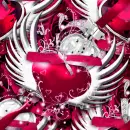 Seamless Pink Hearts and Roses Background