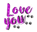 Glittery word Art-Love you