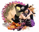 Halloween-Scary witch and her awful Monster- Leah 