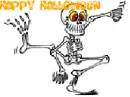 crazy halloween skelton