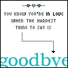 saying goodbye