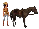 :Cow Girl:Request Your Own Animated Flashy/Glittery Or Non Animated Doll