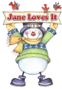 Cute snowman - Jane
