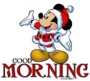 GOOD MORNING ( MICKEY MOUSE SANTA)