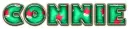 CONNIE RED HAT  GREEN TEXT  