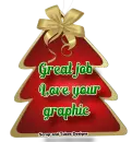 Red Christmas Tag - Great Job