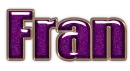 Purple with gold trim - Fran