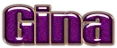 Purple with gold trim - Gina