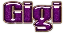 Purple with gold trim - Gigi