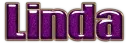 Purple with gold trim - Linda