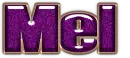 Purple with gold trim -Mel