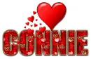  RED LOVE LETTER HEART CONNIE TEXT