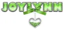 BOW HEART GREEN JOYLYNN TEXT 