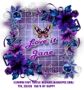 Purple with butterfly - Jane