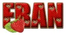 HEART FRAN LOVE LETTER STRAWBERRY TEXT