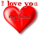 i love you my friend (pixabay heart)