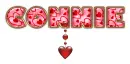 VALENTINE HEART CONNIE GOLD TEXT