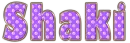 Purple with pink polka dots - Shaki