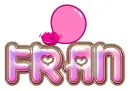 BUBBLE GUM FRAN TEXT